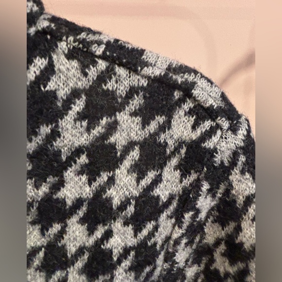 Appleseed Womens 8 Black White Houndstooth Plaid jacket/blazed - Picture 4 of 7
